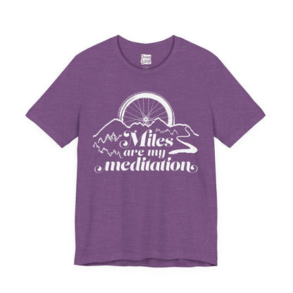 Miles are My Meditation (Bike) - Unisex Jersey Short Sleeve Tee