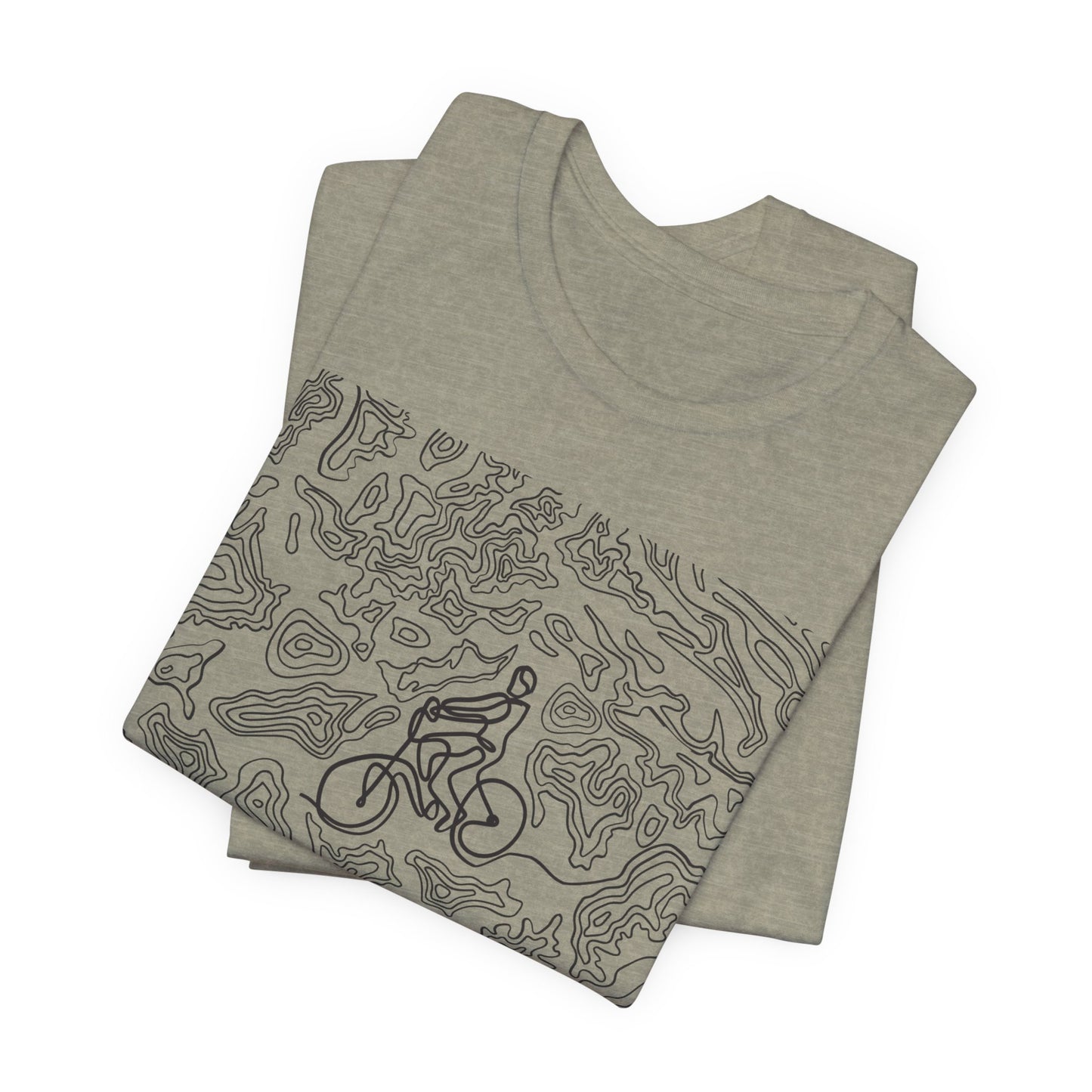 Mountain Biker Guy Graphic Tee — Adventure Trail Illustration T-Shirt