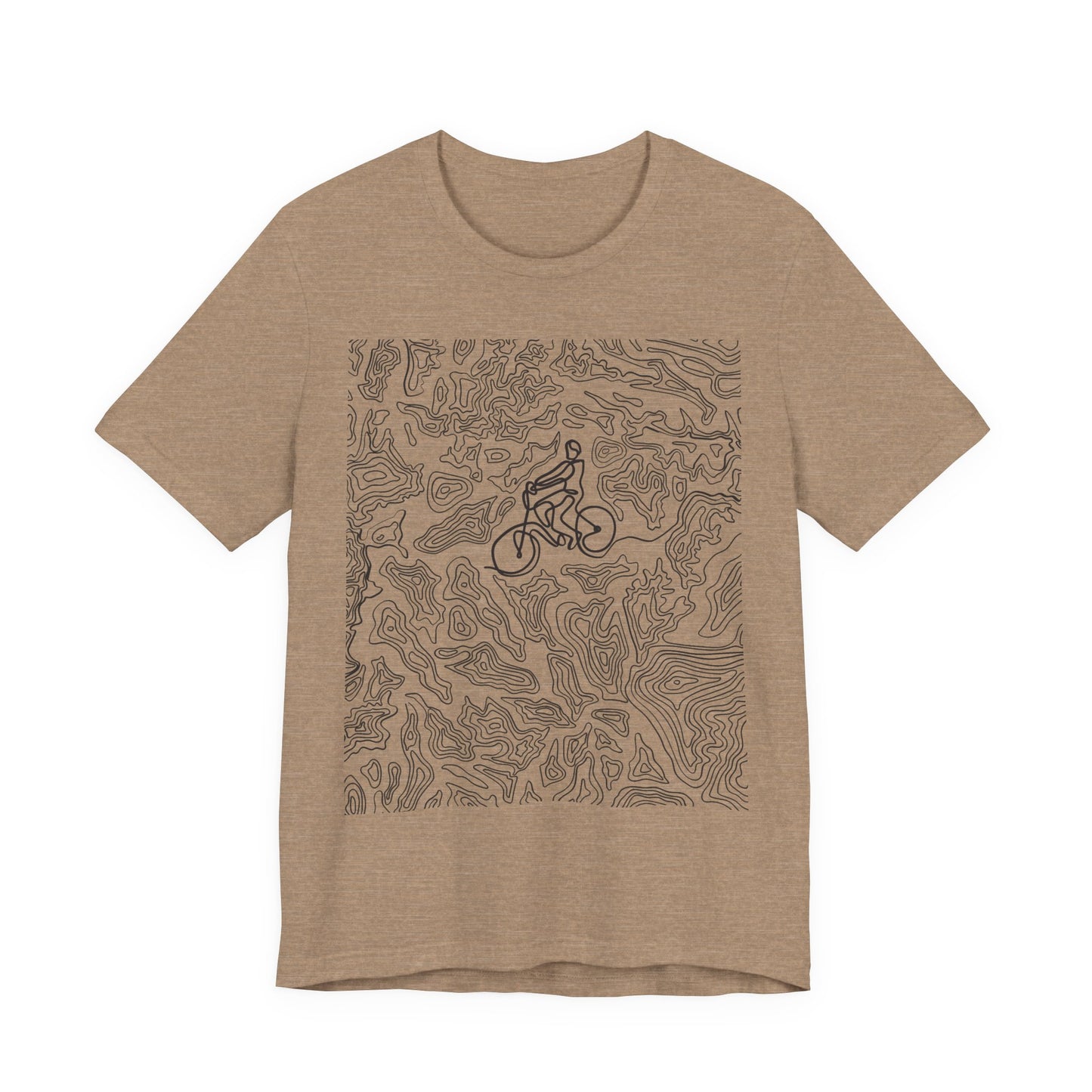 Mountain Biker Guy Graphic Tee — Adventure Trail Illustration T-Shirt