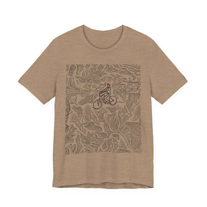 Mountain Biker Guy Graphic Tee — Adventure Trail Illustration T-Shirt