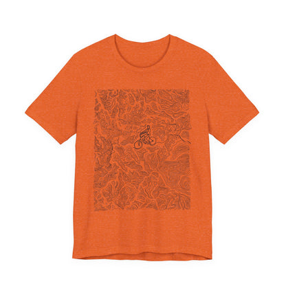 Mountain Biker Guy Graphic Tee — Adventure Trail Illustration T-Shirt