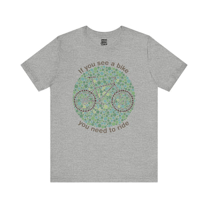 Bike Ishihara Test - Unisex Short Sleeve Tee