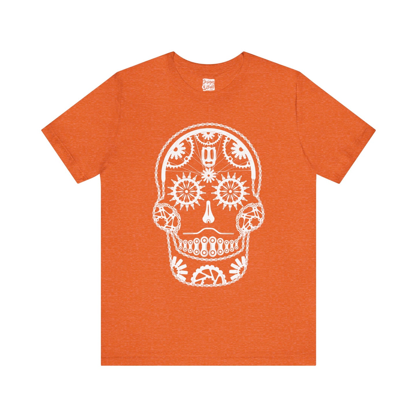 Bike Part Sugar Skull - Unisex Short Sleeve Tee