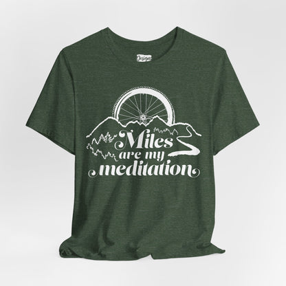 Miles are My Meditation (Bike) - Unisex Jersey Short Sleeve Tee