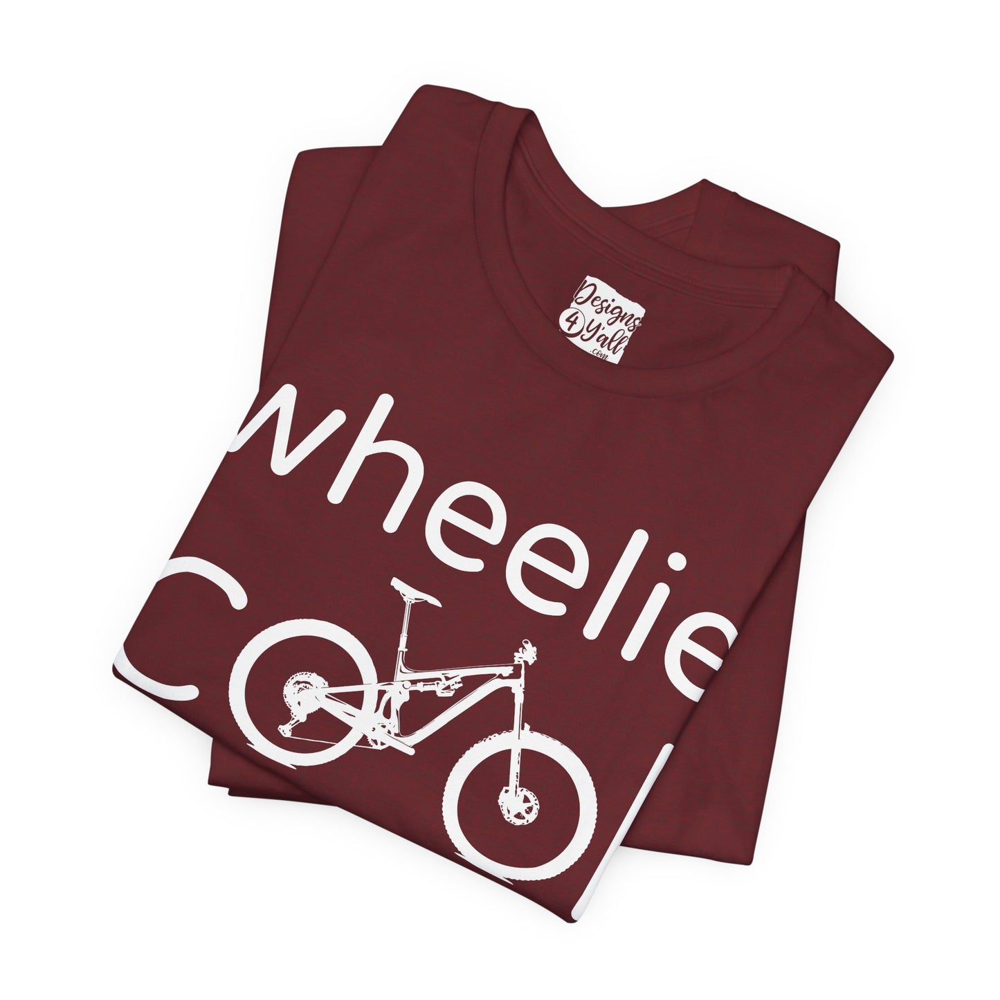 Wheelie Cool Full Suspension Mountain Bike T-Shirt — Bicycle Graphic Tee