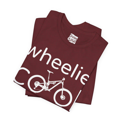 Wheelie Cool Full Suspension Mountain Bike T-Shirt — Bicycle Graphic Tee