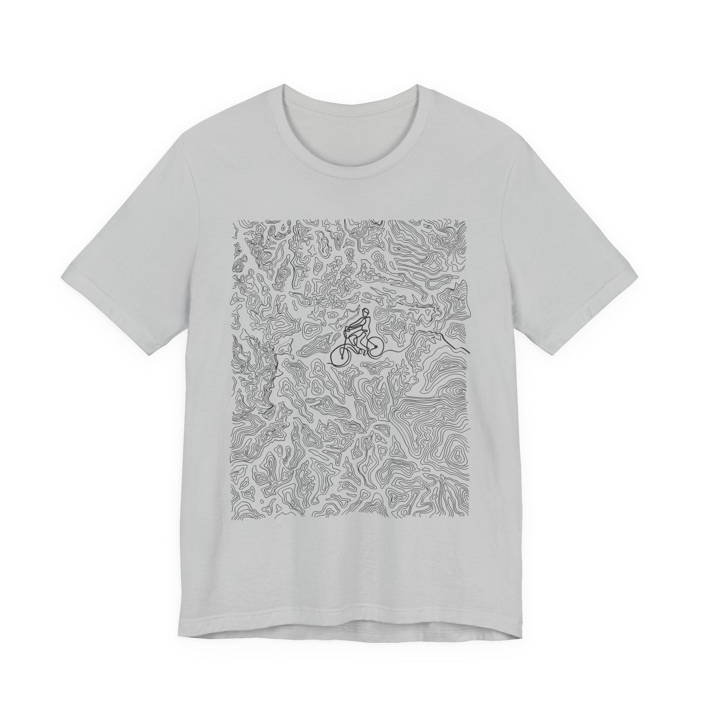 Mountain Biker Guy Graphic Tee — Adventure Trail Illustration T-Shirt