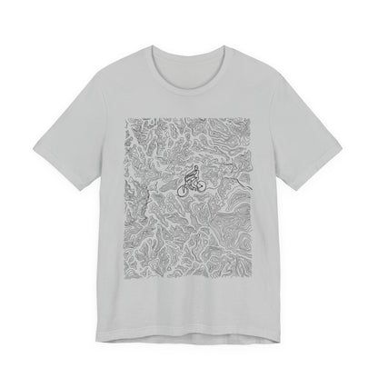 Mountain Biker Guy Graphic Tee — Adventure Trail Illustration T-Shirt