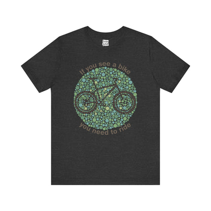 Bike Ishihara Test - Unisex Short Sleeve Tee