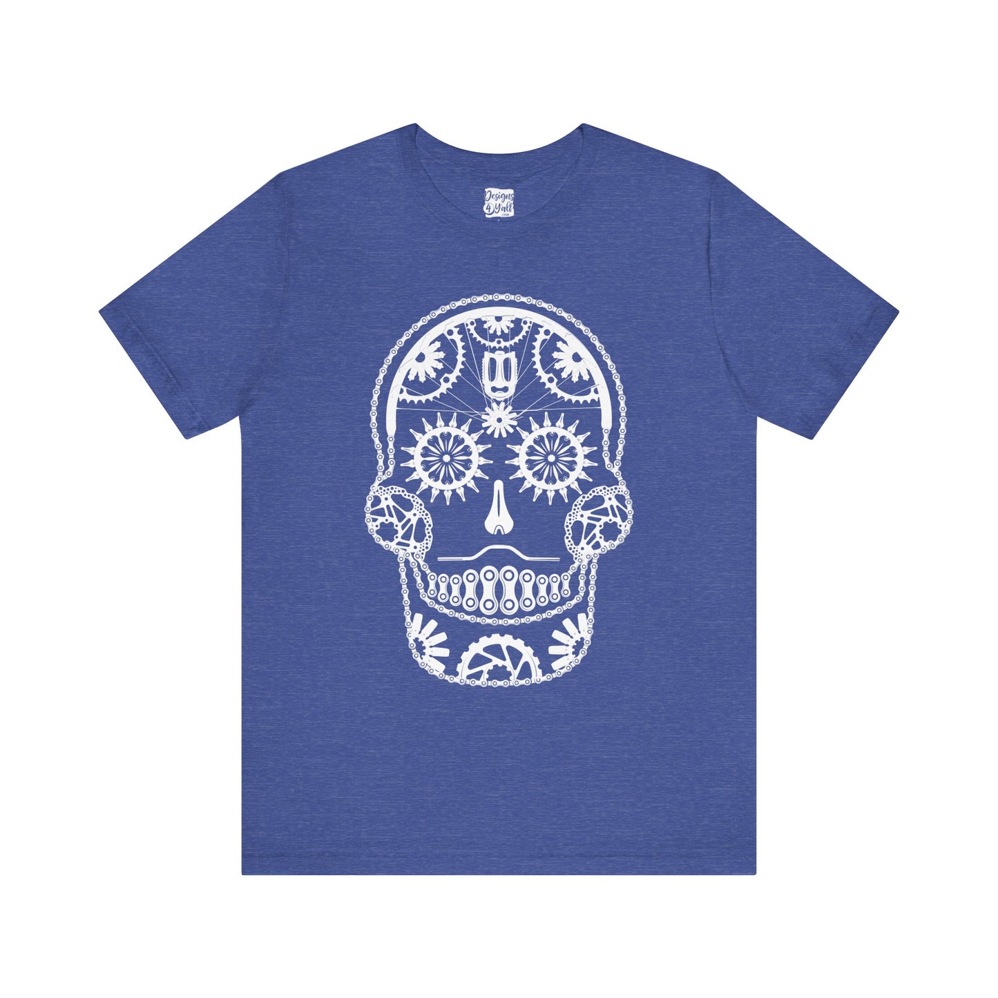 Bike Part Sugar Skull - Unisex Short Sleeve Tee