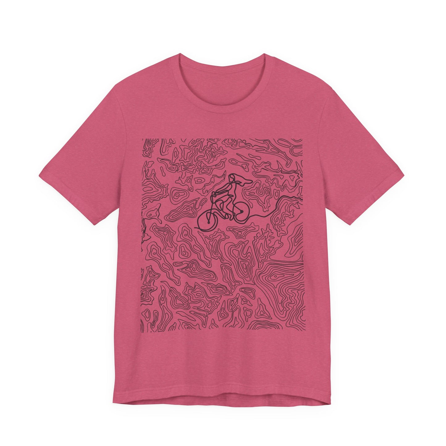 Mountain Biker Gal Graphic Tee — Adventure Trail Illustration T-Shirt