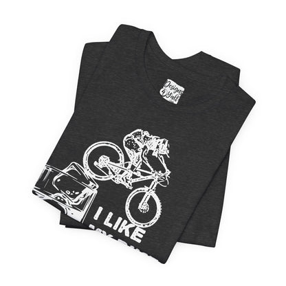 I Like My Bikes on the Rocks - Unisex Jersey Short Sleeve Tee