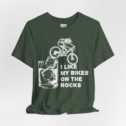 I Like My Bikes on the Rocks - Unisex Jersey Short Sleeve Tee