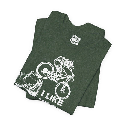 I Like My Bikes on the Rocks - Unisex Jersey Short Sleeve Tee