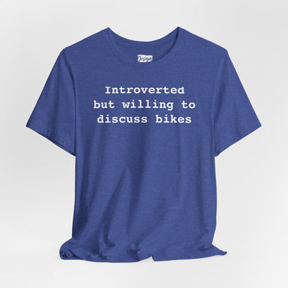 Introverted...But Bikes - Unisex Jersey Short Sleeve Tee