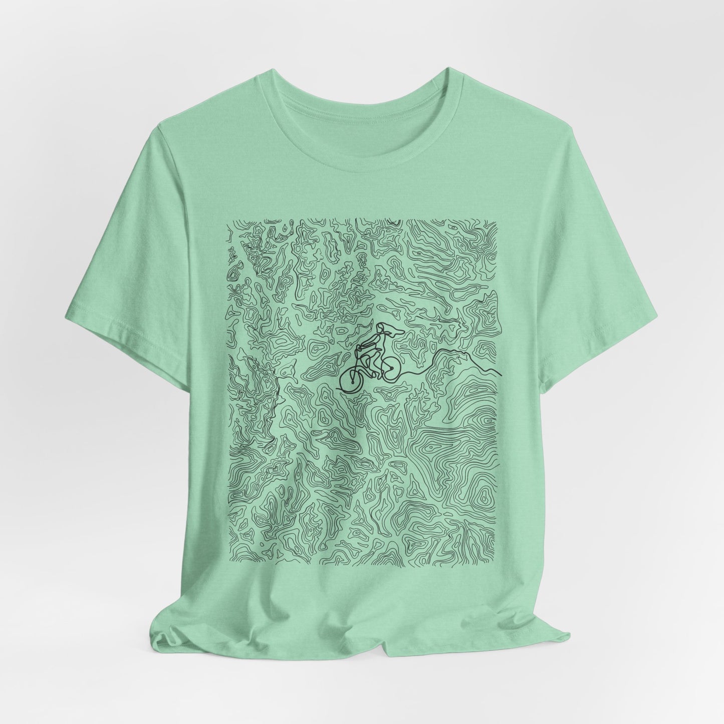 Mountain Biker Gal Graphic Tee — Adventure Trail Illustration T-Shirt