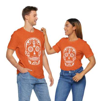 Bike Part Sugar Skull - Unisex Short Sleeve Tee