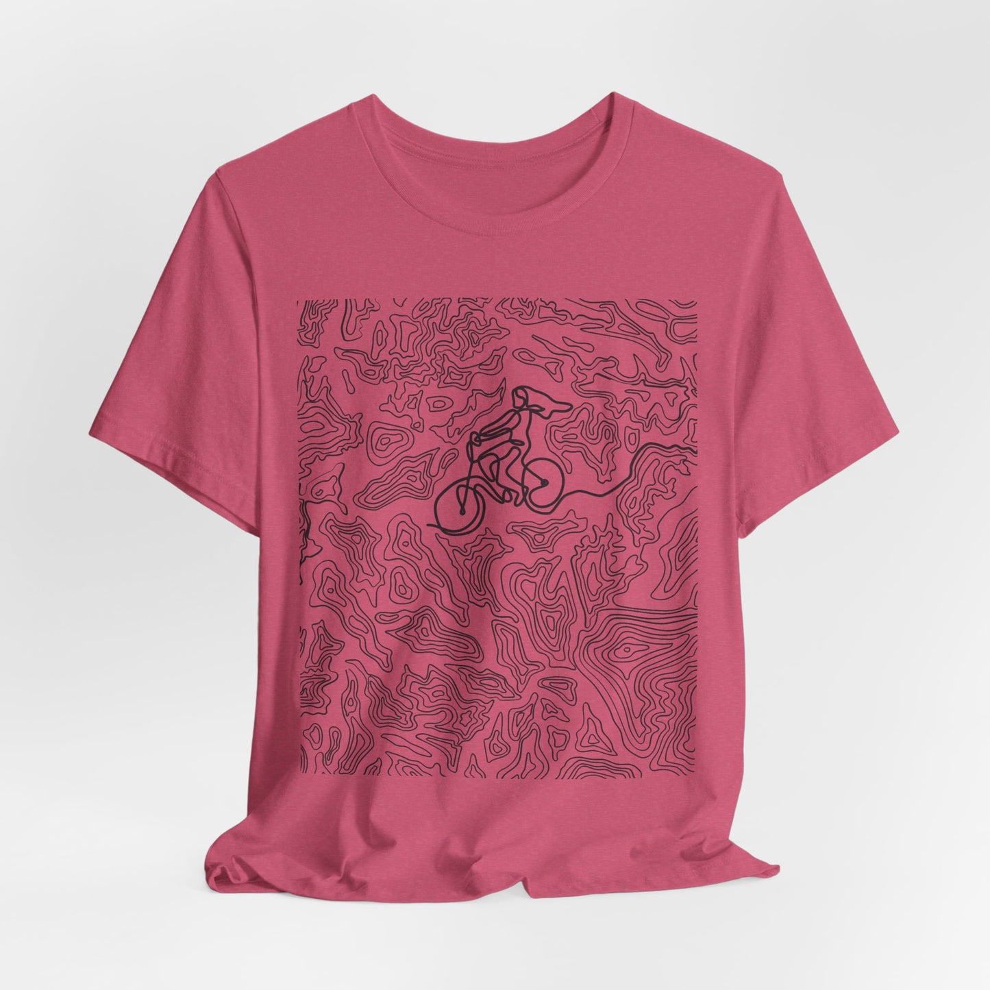 Mountain Biker Gal Graphic Tee — Adventure Trail Illustration T-Shirt