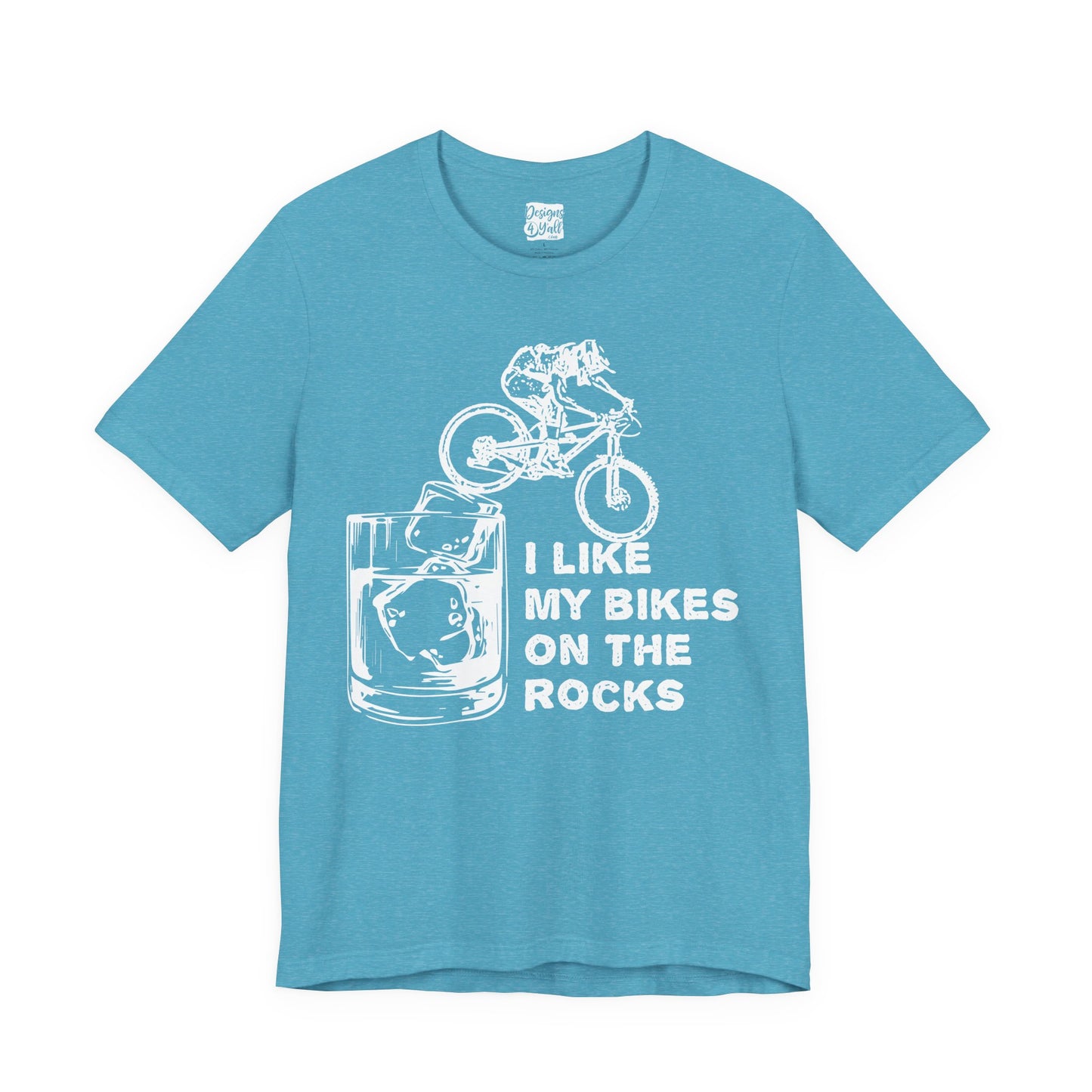 I Like My Bikes on the Rocks - Unisex Jersey Short Sleeve Tee