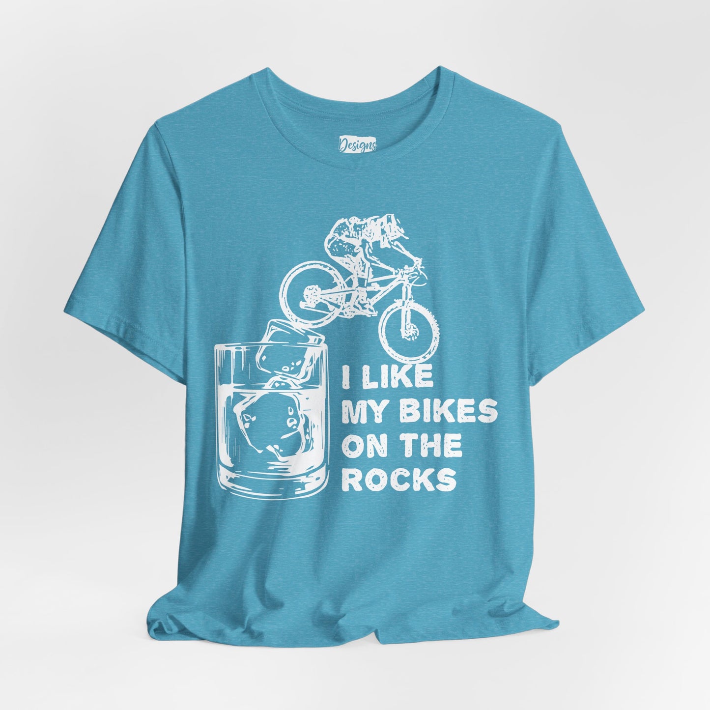 I Like My Bikes on the Rocks - Unisex Jersey Short Sleeve Tee