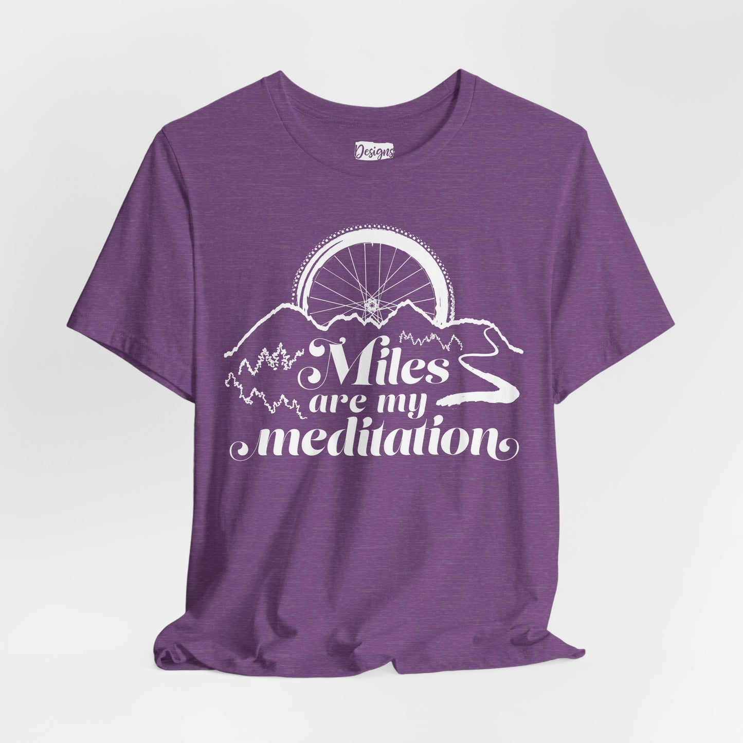 Miles are My Meditation (Bike) - Unisex Jersey Short Sleeve Tee