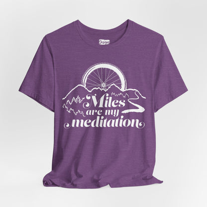 Miles are My Meditation (Bike) - Unisex Jersey Short Sleeve Tee