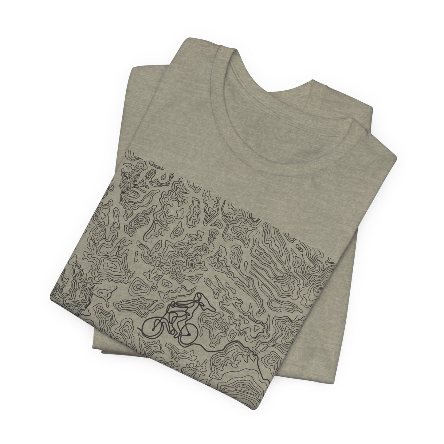 Mountain Biker Gal Graphic Tee — Adventure Trail Illustration T-Shirt