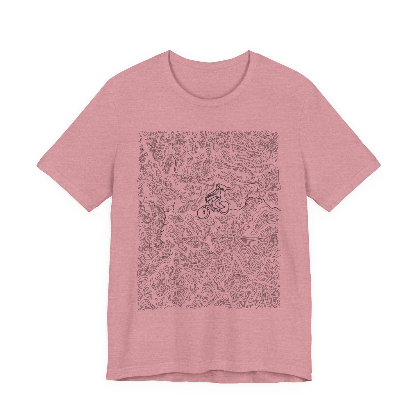 Mountain Biker Gal Graphic Tee — Adventure Trail Illustration T-Shirt