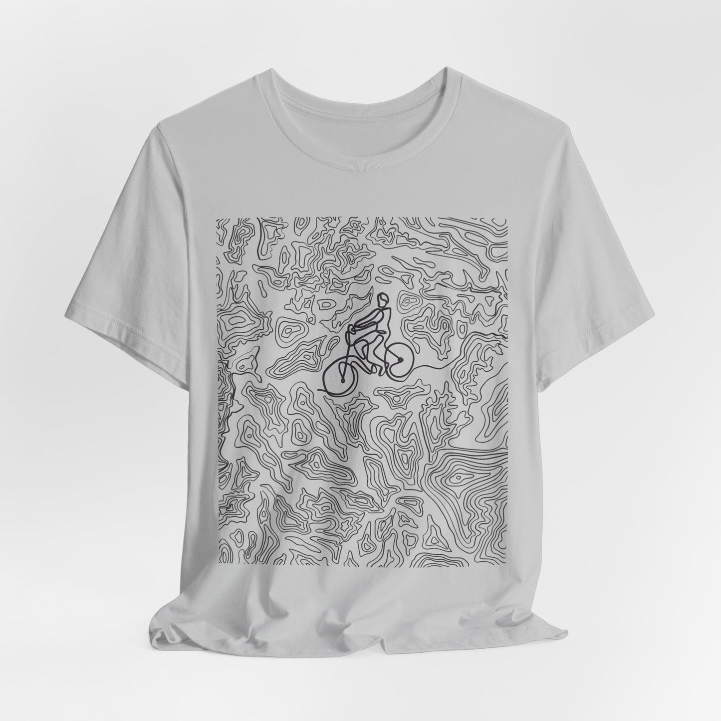 Mountain Biker Guy Graphic Tee — Adventure Trail Illustration T-Shirt