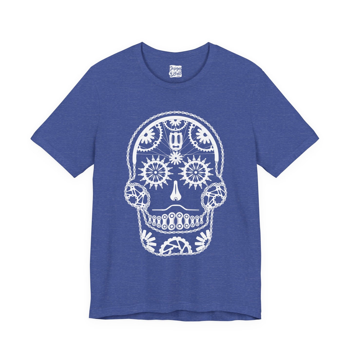Bike Part Sugar Skull - Unisex Jersey Short Sleeve Tee