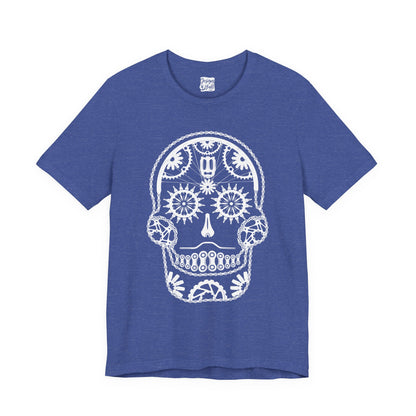 Bike Part Sugar Skull - Unisex Jersey Short Sleeve Tee