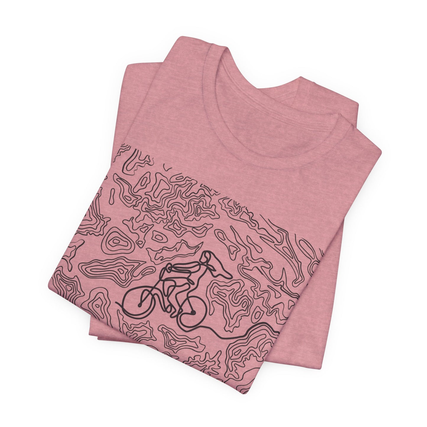Mountain Biker Gal Graphic Tee — Adventure Trail Illustration T-Shirt
