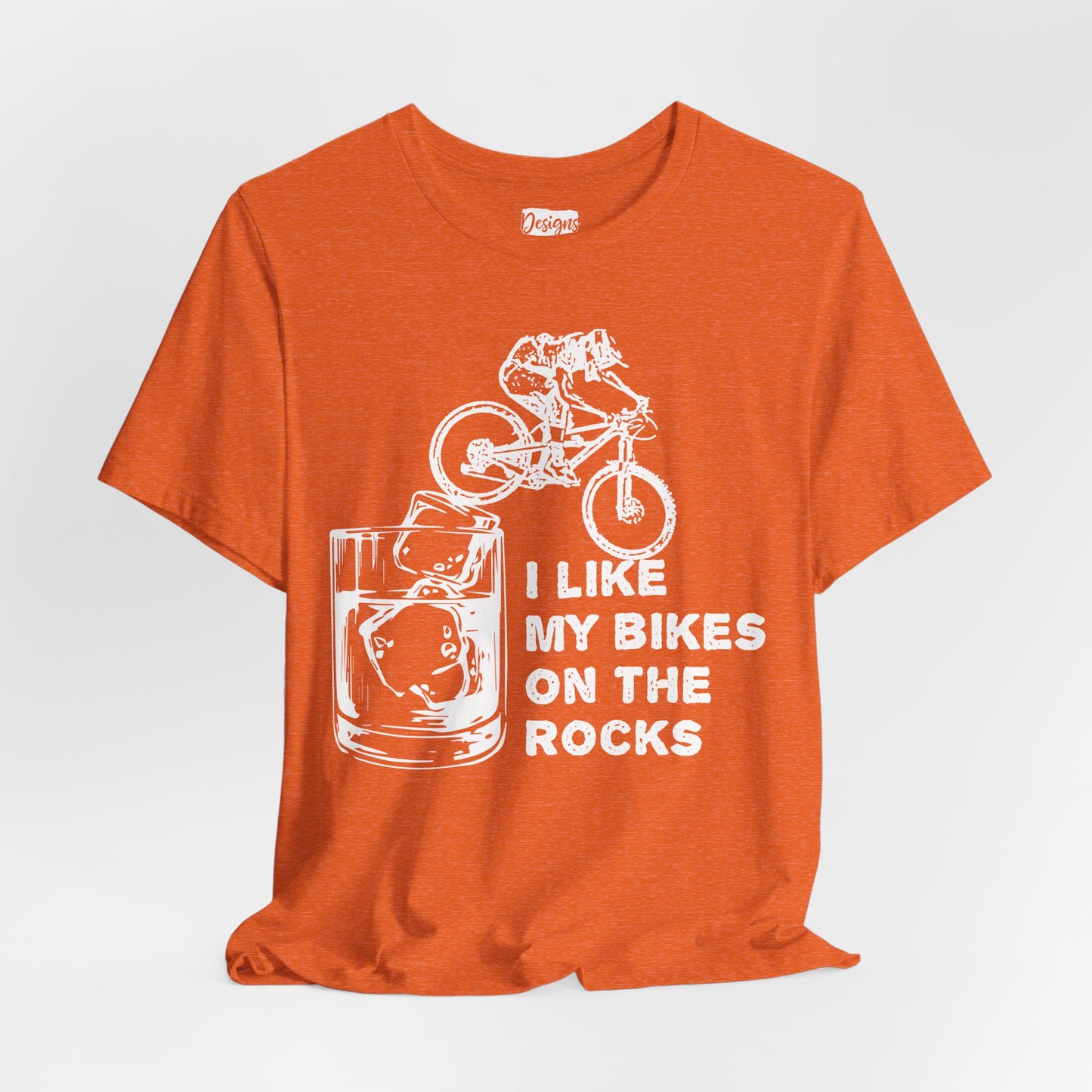 I Like My Bikes on the Rocks - Unisex Jersey Short Sleeve Tee