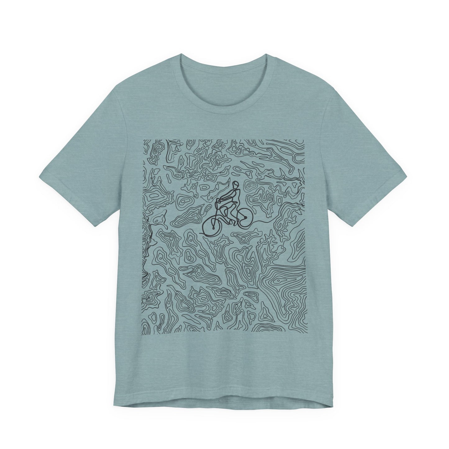 Mountain Biker Guy Graphic Tee — Adventure Trail Illustration T-Shirt
