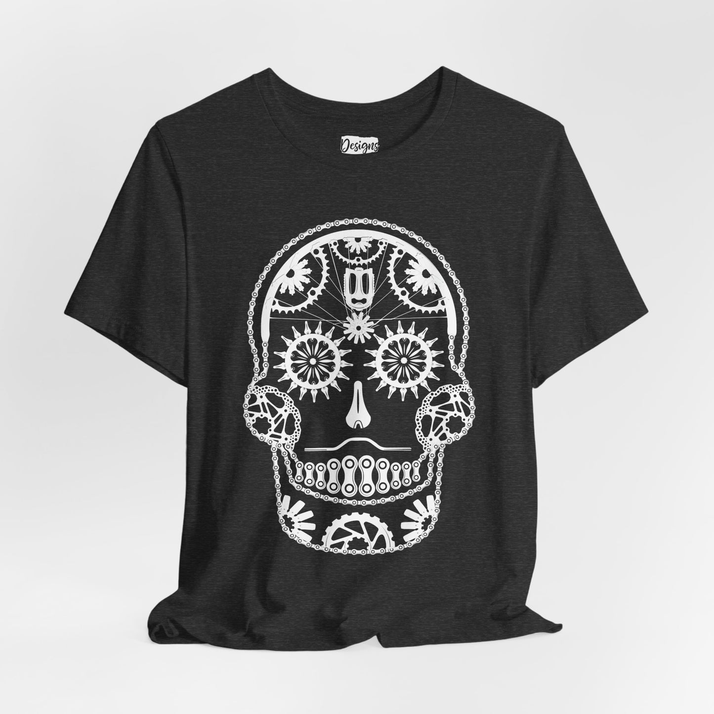 Bike Part Sugar Skull - Unisex Jersey Short Sleeve Tee