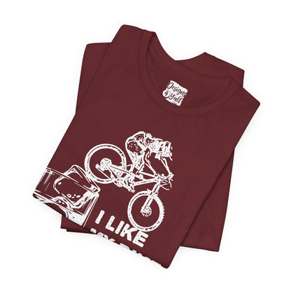 I Like My Bikes on the Rocks - Unisex Jersey Short Sleeve Tee