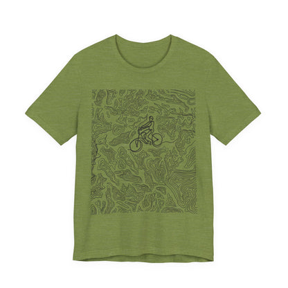 Mountain Biker Guy Graphic Tee — Adventure Trail Illustration T-Shirt