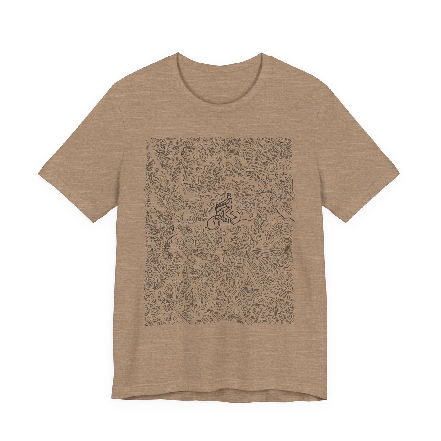 Mountain Biker Guy Graphic Tee — Adventure Trail Illustration T-Shirt