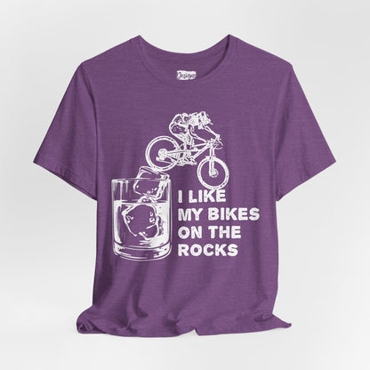 I Like My Bikes on the Rocks - Unisex Jersey Short Sleeve Tee