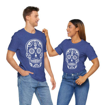 Bike Part Sugar Skull - Unisex Short Sleeve Tee