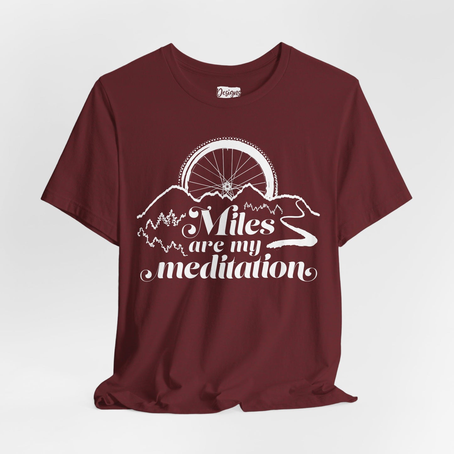 Miles are My Meditation (Bike) - Unisex Jersey Short Sleeve Tee