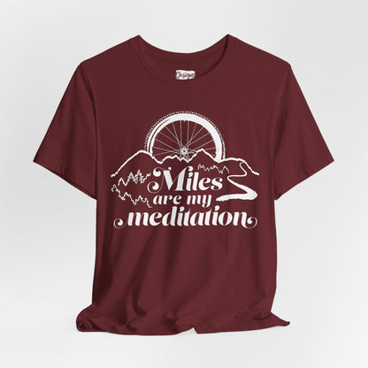 Miles are My Meditation (Bike) - Unisex Jersey Short Sleeve Tee