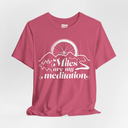 Miles are My Meditation (Bike) - Unisex Jersey Short Sleeve Tee