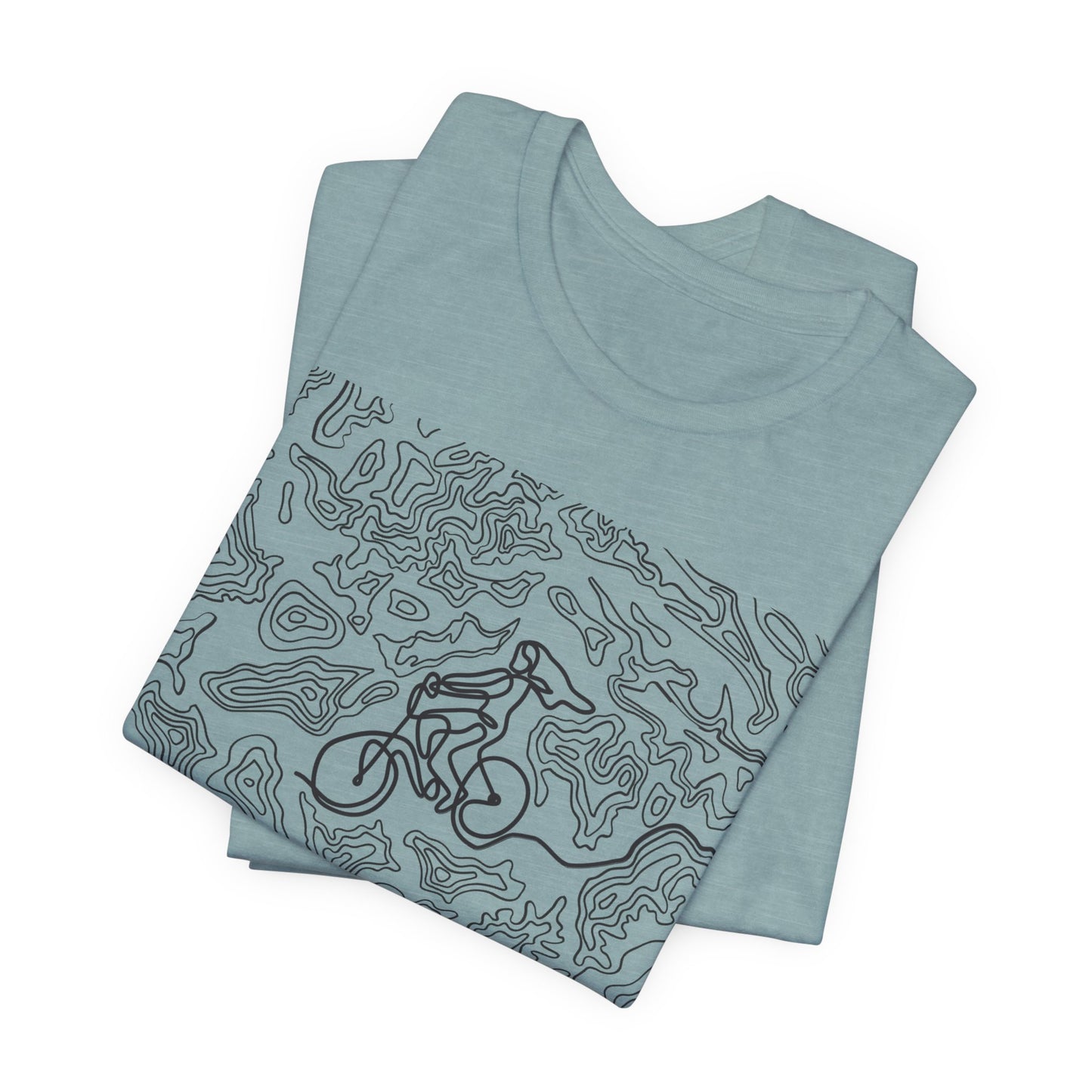 Mountain Biker Gal Graphic Tee — Adventure Trail Illustration T-Shirt