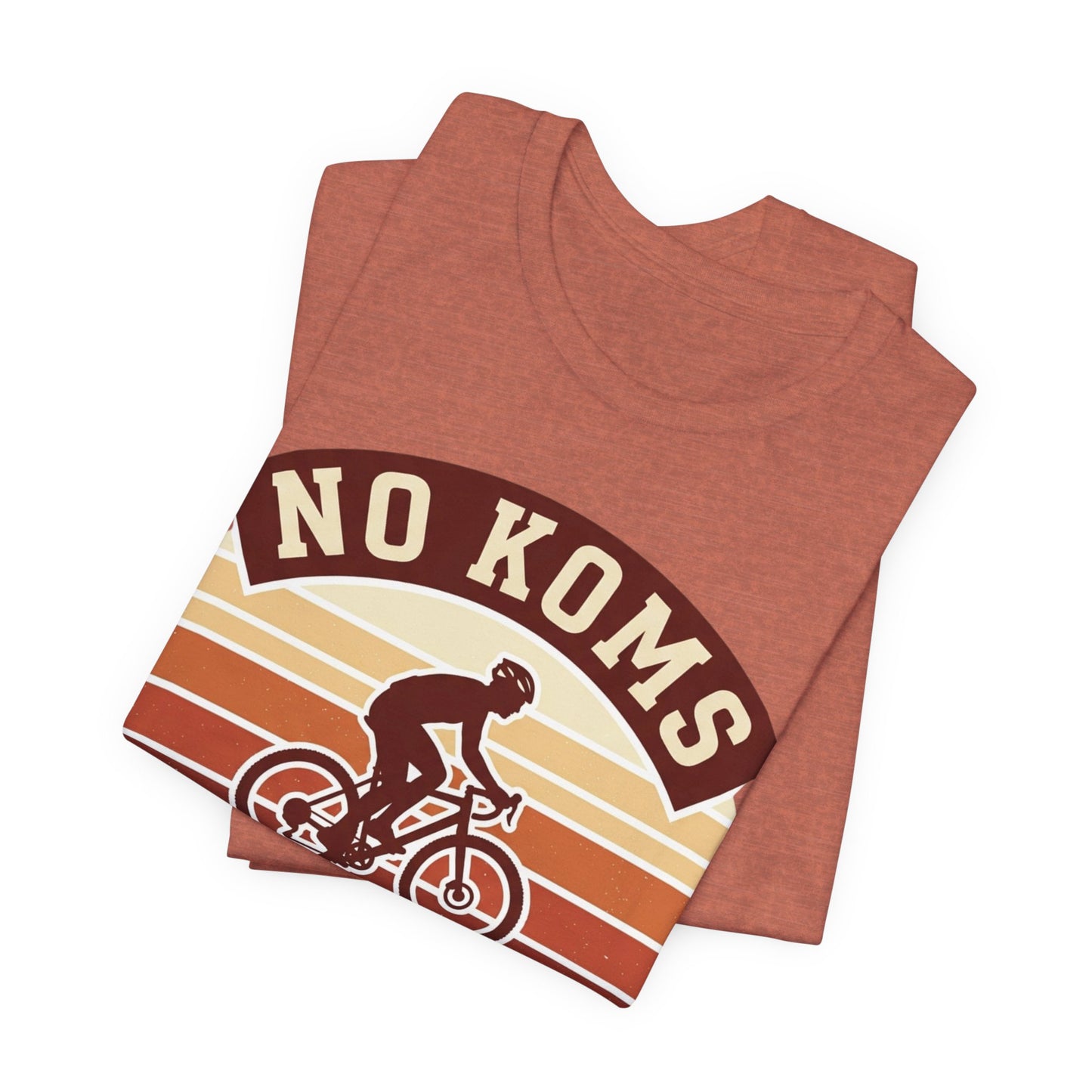 Cycling T‑Shirt — "No KOMs Just Vibes" Retro Bike Tee