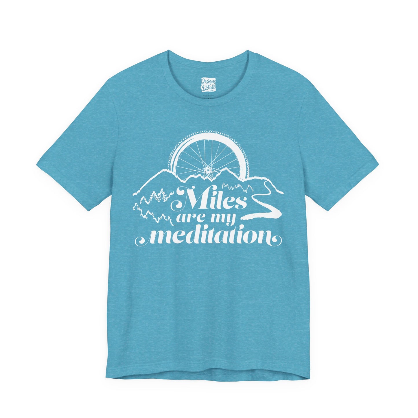 Miles are My Meditation (Bike) - Unisex Jersey Short Sleeve Tee