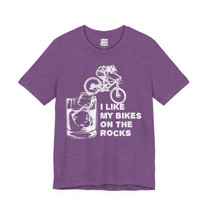 I Like My Bikes on the Rocks - Unisex Jersey Short Sleeve Tee