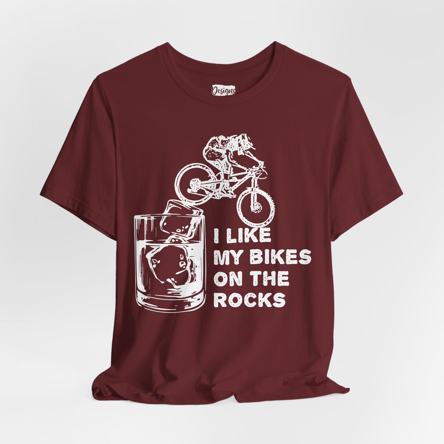 I Like My Bikes on the Rocks - Unisex Jersey Short Sleeve Tee
