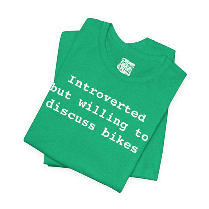 Introverted...But Bikes - Unisex Jersey Short Sleeve Tee