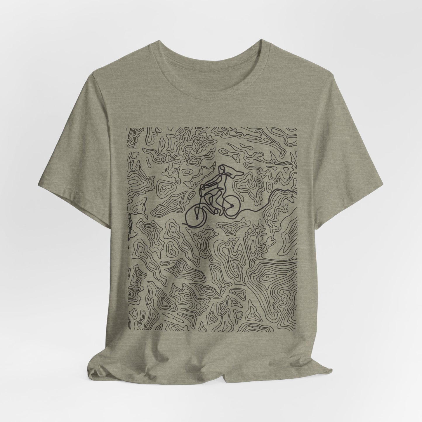 Mountain Biker Gal Graphic Tee — Adventure Trail Illustration T-Shirt